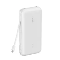 Carregador Portátil Belkin Boostcharge BPB024FQWH com Cabo Integrado USB-C / 30W / 20000MAH - Branco