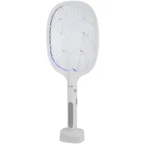 Raquete Elétrica Mata Insetos Satellite WD-958 USB/Recarregável/5V - Branco