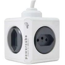 Adaptador de Tomada Múltiplo Elg Allocacoc PWC-X4U 4X Tomadas 2X USB Cabo 1.5M - Cinza