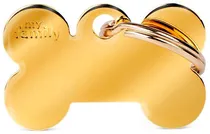 Medalha de Identificação Myfamily Osso Pequeno MFB02 - Dourado