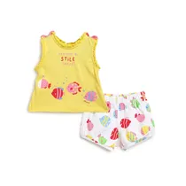 Chicco Fashion Set 2 PZ Camiseta s/M c/ Pantalones Cort Tela s/C