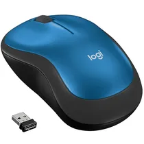 Mouse Sem Fio Logitech M185 1.000 Dpi - Preto/Azul