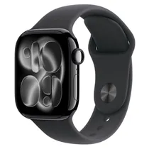 Apple Watch Series 11 MEUX4LW/A Caixa Alumínio 46MM Preto Brilhante - Esportiva Preto M/L  Apple Watch...