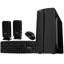 Gabinete Satellite Barebone K-704 + Mouse A-33 + Teclado AK-910 + Speaker s-001 - Preto