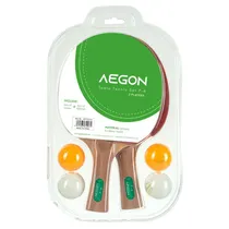 Kit Tênis de Mesa: 2 Raquetes e 3 Bolas