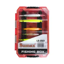 Caja de Pesca Sumax Fishing Box LB-2503 24CM Rojo/Transparente