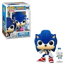 Funko Pop Sonic Sonic W/Chao Flocked *Ex* 1036