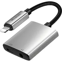 Adaptador Mcdodo CA-5540 Lightning para Lightning + Áudio 3.5MM - Silver