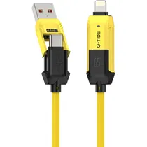 Cabo G-Tide Vida Colorida PC155-3 - 4 Em 1 - 1.5 Metros - Amarelo  Cabo G-Tide...