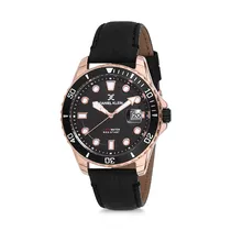 Relógio Analógico Masculino Daniel Klein Premium DK12121-4 - Preto e Rosa Ouro