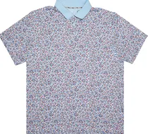 Outlet Camiseta Polo Walter Hagen MGA11530 Azul Ceu Estampagem - Masculina