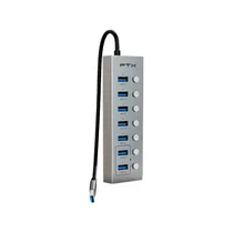 Hub FTX CT-HUBU7-Ag - USB-C - 7X USB - Cinza