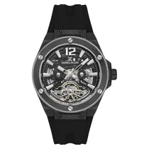 Relogio Analógico Masculino Daniel Klein DK.1.13888-5 Skeleton / Pulseira de Silicone - Preto