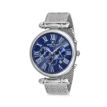 Relógio Analógico Masculino Daniel Klein Exclusive DK12148-4 - Prata e Azul