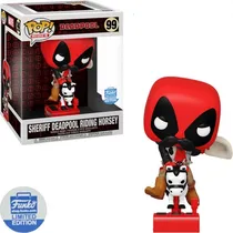 Funko Pop Marvel Deadpool*Rides*Deadpool Sheriff Riding Horsey *Ex*99