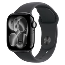Apple Watch Series 11 MEQU4LW/A Caixa Aluminio 42MM Preto Brilhante - Esportiva Preto M/L