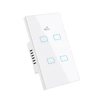 4LIFE Interruptor Smart de Pared FLT4SWW Wifi Wall 4 Gang
