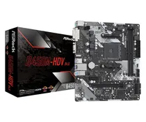 Placa Mãe AM4 Asrock B450M-HDV R4.0 DVI-D/HDMI/VGA  Placa Mãe A...
