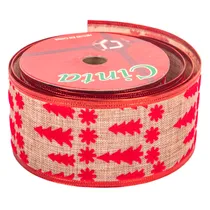 Fita para Decoração Natalina 5 CM X 10 M CT 28177