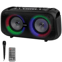 Caixa de Som Coby CY3362-260 6.000 Watts P.M.P.O com Bluetooth e USB Bivolt - Preta