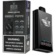 Vaper Descartável Sex Addict BY Dan Bilzerian S280 5% Nicotina 28000 Puffs - Grape Kiwi Ice