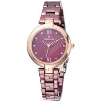 Relogio Analogico Daniel Klein Premium DK11878-6 Feminino, Metal - Roxo e Rosa Ouro