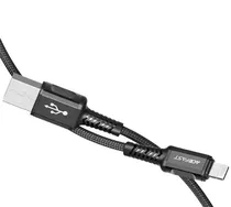Cable Acefast C1-02 USB-A p/Lightning 1.2M Negro  Cable Acefa...