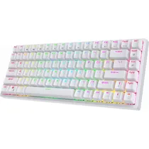 Teclado Mecânico Royal Kludge RK84 75% RGB Tátil Wireless Switch Brown - Branco