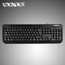 Teclado Sate AK-833 Espanhol Multimedia Black