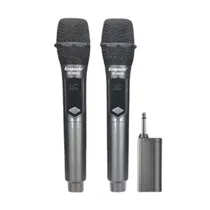 Microfone Sem Fio Ecopower EP-M605 2 Microfones - Preto