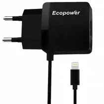 Carregador Ecopower EP-7052 USB com Cabo Lightning - Black
