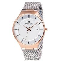 Relogio Analogico Daniel Klein Fiord DK11819-4 Masculino, Metal - Prata e Rosa Ouro