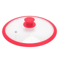 Tampa de Vidro Panela Frigideira Caçarola 22CM Rojo
