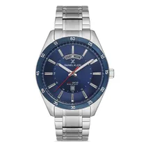 Relogio Analógico Masculino Daniel Klein DK.1.12735-3 Premium Gents / Pulseira de Aço Inoxidável - Prata/Azul