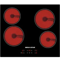 Cozinha Elétrica Embutível Mega Star COOKTOP3 4 Queimadores 220V - Preto