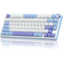 Teclado Mecânico Royal Kludge M75 75% Tátil Wireless Switch Brown - Taro Milk