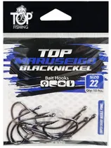 Anzol Top Fishing Maruseigo Black Nickel 22 com 10 Pçs