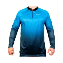 Remera de Pesca Sunflex Sport Raglan DRY-Fit Azul Cielo