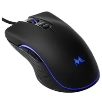 Mouse Gamer Mtek USB MSG-6098LR - Preto Multicolorido