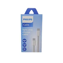 Cable Philips DLC5051CW/70 Usbc A Usbc 1 Metro - White  Cable Phili...