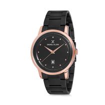 Relogio Analogico Masculino Daniel Klein Premium DK12170-6 - Preto e Rosa Ouro