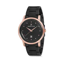 Relógio Analógico Masculino Daniel Klein Premium DK12170-6 - Preto e Rosa Ouro