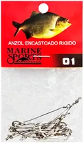 Anzol Top Fishing Chinu Encastoado Rigido 01 com 10 Pçs