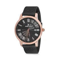 Relógio Analógico Masculino Daniel Klein Premium DK12168-2 - Preto e Rosa Ouro