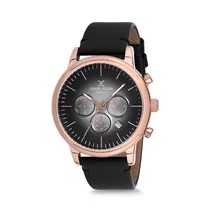 Relógio Analógico Masculino Daniel Klein Exclusive DK12162-3 - Preto e Rosa Ouro