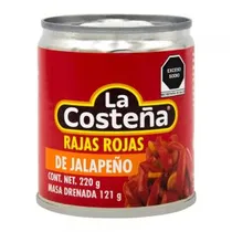 Rajas La Costeña Rojas de Chile Jalapeño Em Conservalata 220G