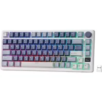 Teclado Mecânico Royal Kludge RKM75 75% RGB Sem Fio Switch Blue - Ocean Blue (Inglês)