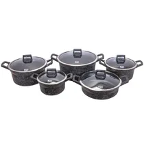 Jogo de Panela Jio 10 Peças Antiaderente Preto