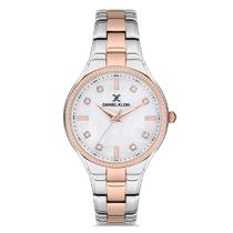 Relogio Analogico Feminino Daniel Klein DK.1.12714-2 Premium Ladies / Pulseira de Aco Inoxidavel - Prata/Rose Gold