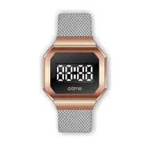 Relógio Analógico Feminino Daniel Klein D Time DK.1.12367-4 - Prata e Rosa Ouro